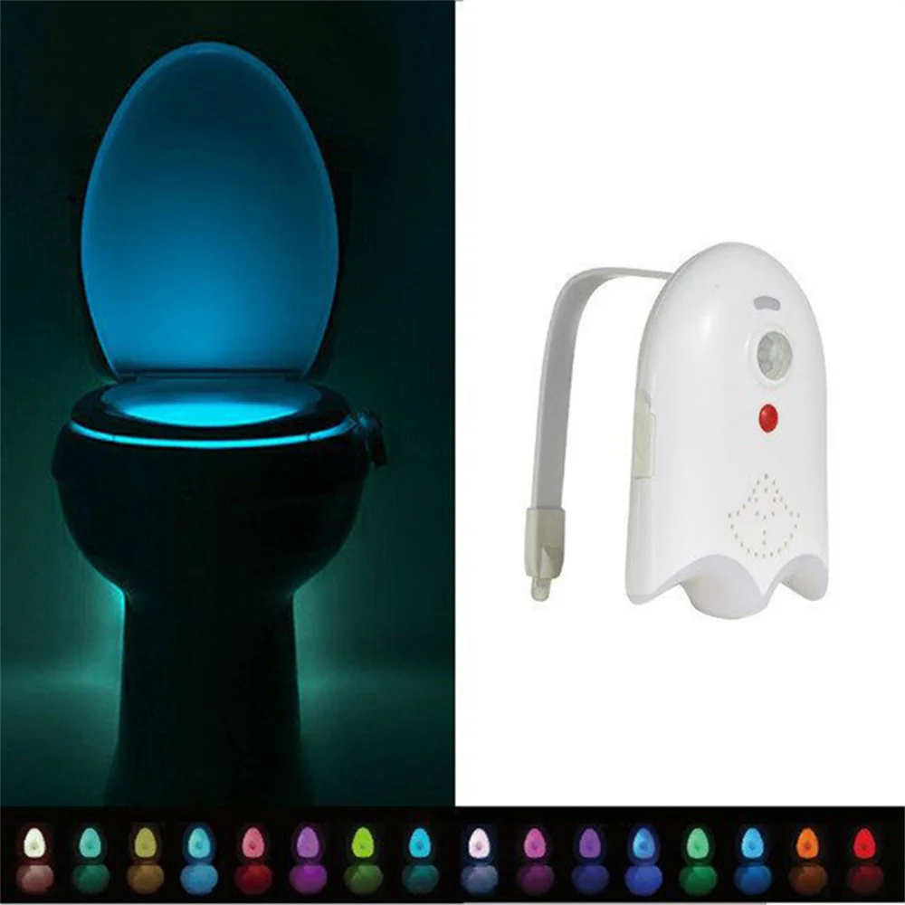 16 Colors Toilet Night Light PIR Motion Sensor Toilet Seat Light Waterproof USB Rechargeable WC Backlight For Bathroom Washroom