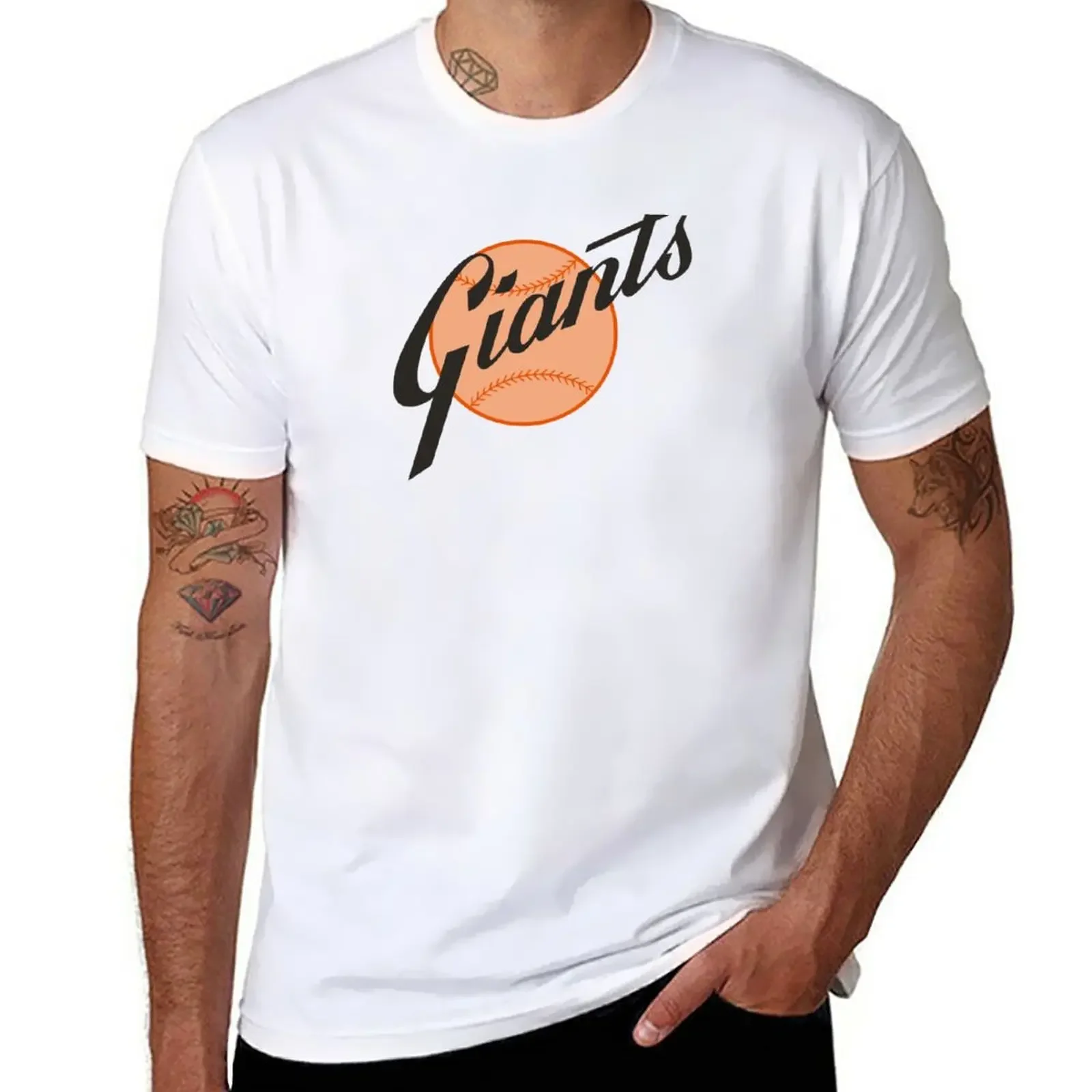 Giants San Francisco T-Shirt anime clothes Short Sleeve Cotton New Arrival Round Collar Outfits fashion streetwear style 2024