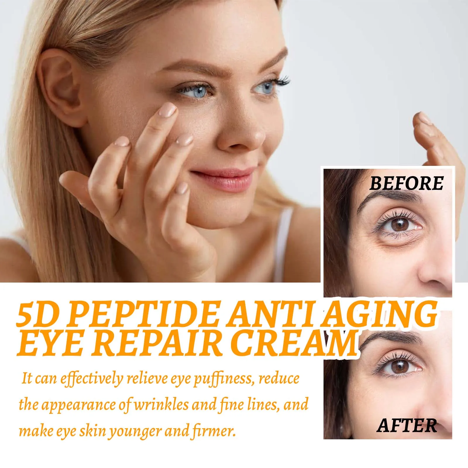 15ML Peptide Eye Cream Deep Moisturizing Fade Fine Lines Boosts Skin Elasticity Remove Puffiness Lifting Firming Eyes Lotion