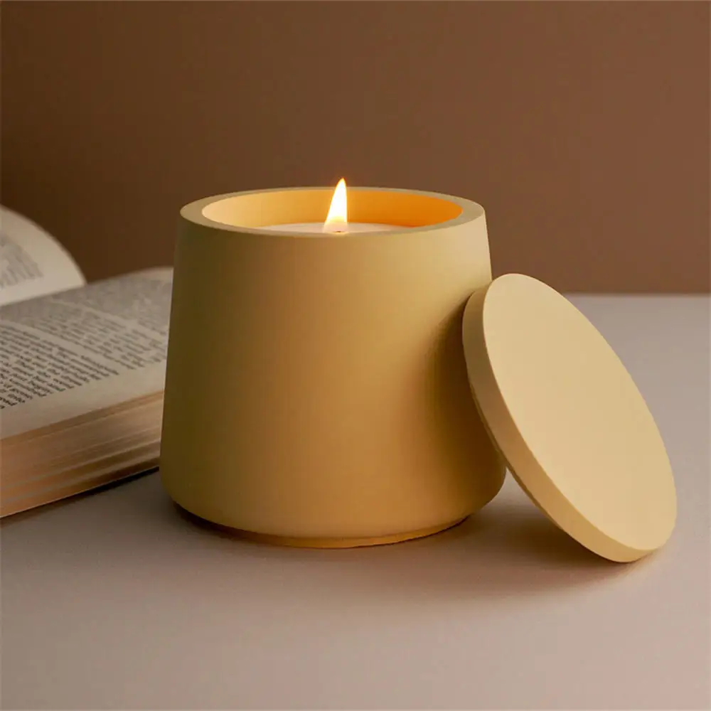 

Candle Jar Silicone Mold With Lid DIY Round Jewelry Storage Box Succulent Flower Pot Plaster Epoxy Resin Molds Craft Home Decor