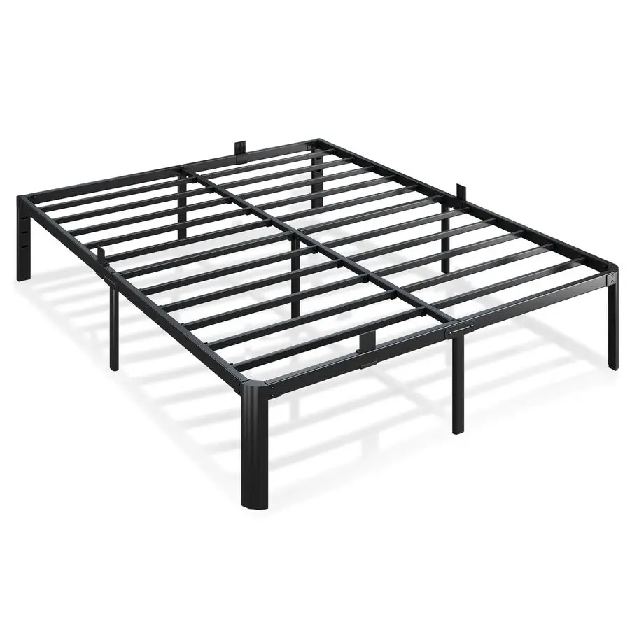 

Bed Frame Queen Size, 14 Inch 3500 lbs Heavy Duty Platform Bed Frames Steel Slats Noise Free No Box Spring Needed, Customizable