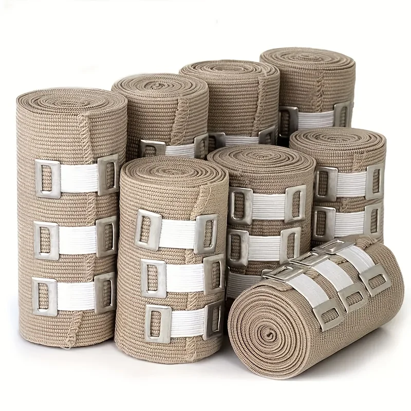 3/4Pack Adjustable Elastic Bandages Universal Fit Stretches to 177.77in Polyester for Wrist Ankle Foot Knee Support