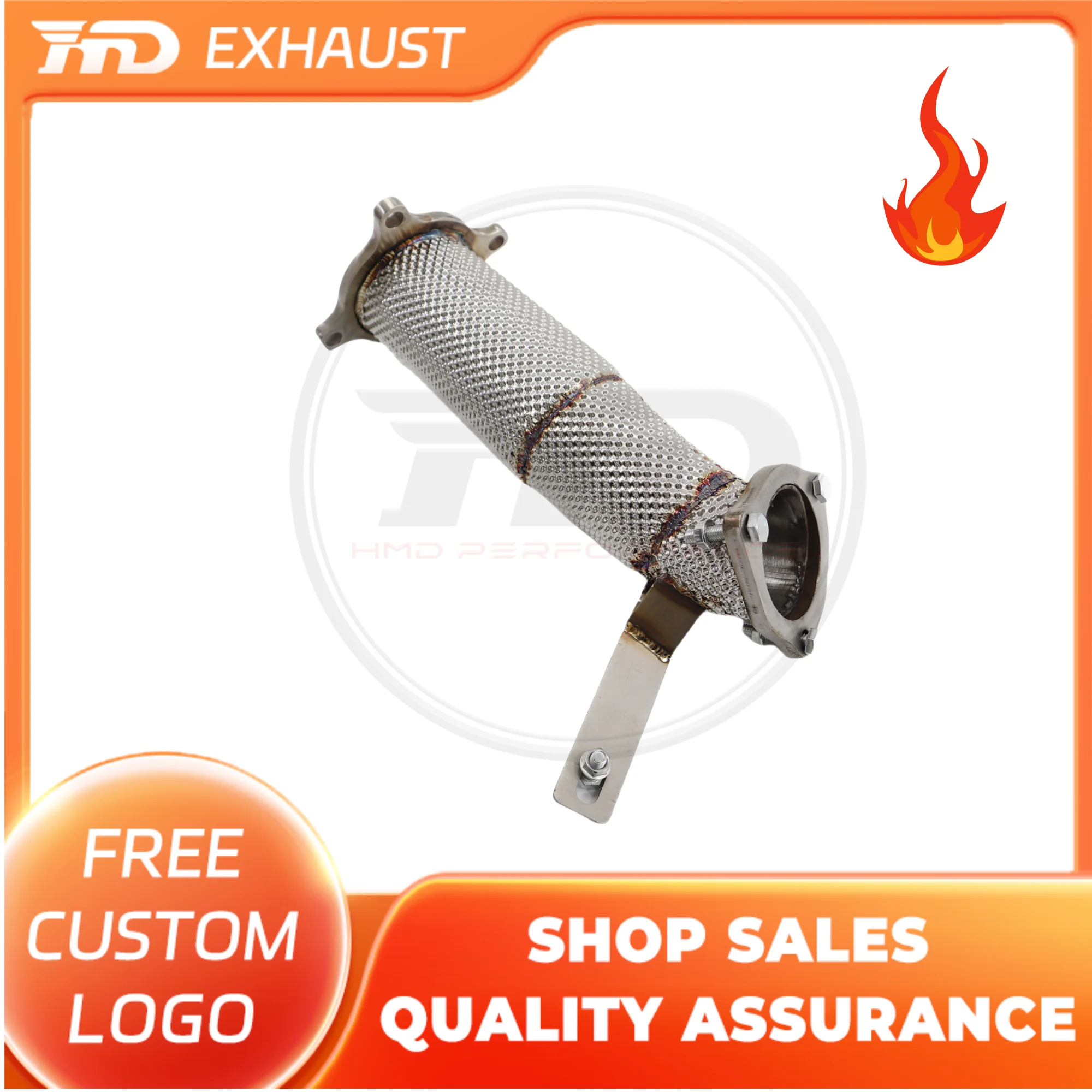 

HMD Hot sale Exhaust System High Flow Per Downpipe for Porsche Macan 95B 2.0T 2020+ With OPF Heat Shield Racing Pipe