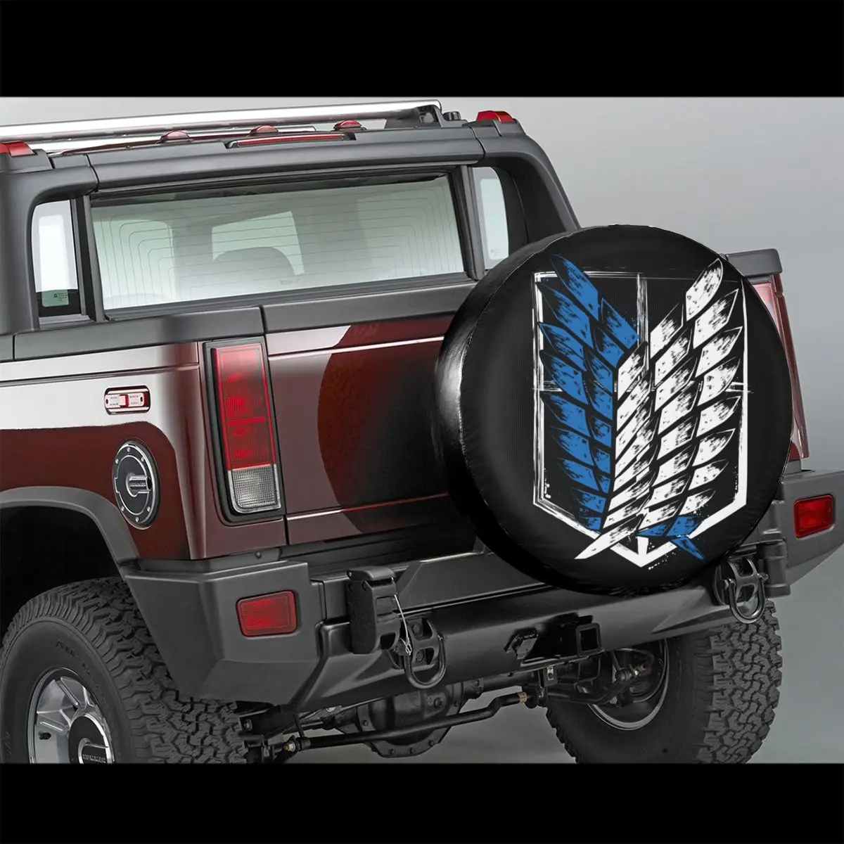 Custom Attack On Titan Spare Tire Cover for Jeep Honda Wings of Freedom Anime Manga Car Wheel Protectors 14