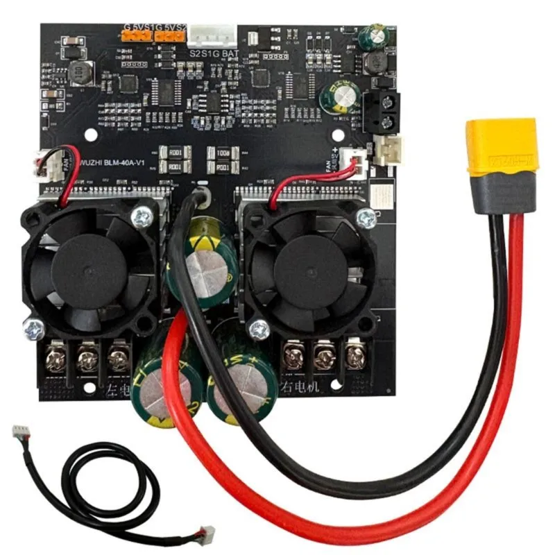 Super Sale BLM-40A Dual-Channel Bidirectional Motor Controller 80A 2400W Brushless Motor 7-30V Sensorless BLDC ESC
