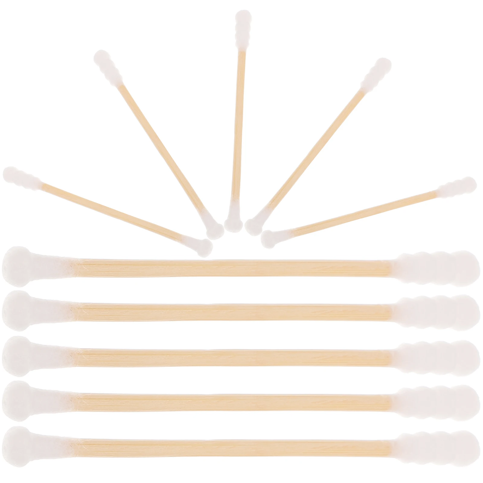 100 قطعة مسحات القطن أعواد الخيزران المتاح مزدوجة نهاية سلامة الطفل الأذن تنظيف السفر خفيفة الوزن المحمولة كرات القطن