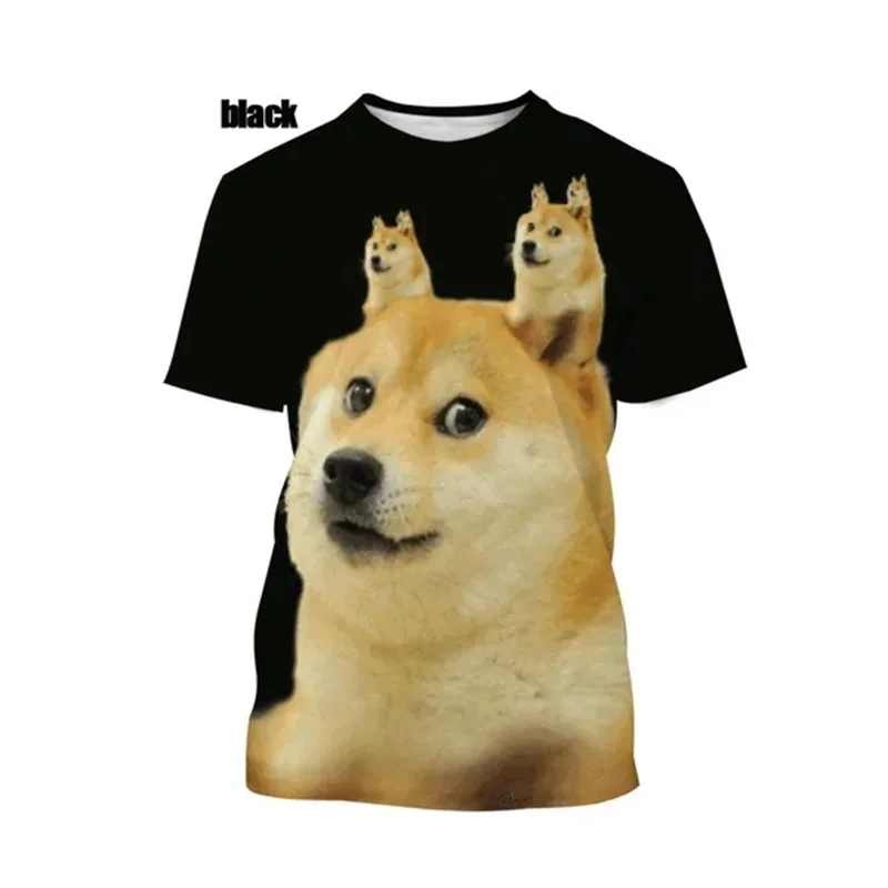 Funny 3D Doge Shiba Inu Dog Graphic T Shirt for Men Clothing Casual Fashion Streetwear Pop Unisex Harajuku Women Tops Tee Shirts