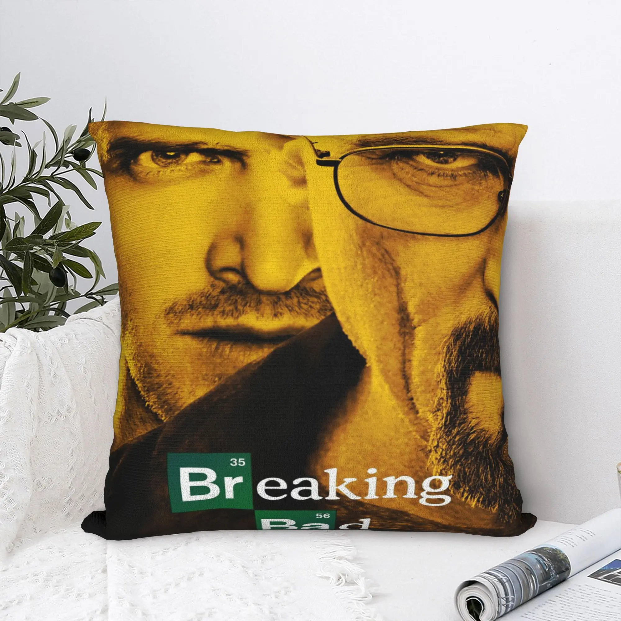 Breaking Bad Chemical Crime Pillowcase Cushion Cover Walter White Jesse Pinkman Pillow Case Cover Seat Dropshipping 45X45cm