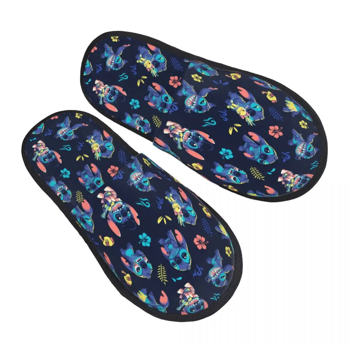 

Custom Stitch Pattern House Slippers Women Cozy Memory Foam Anime Cartoon Slip On Bedroom Slipper Shoes