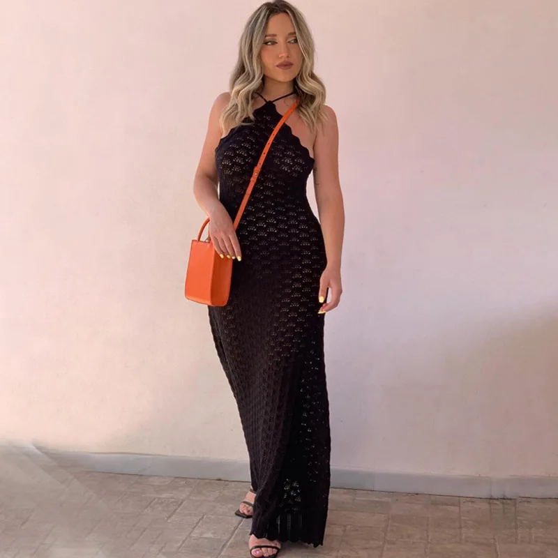 Sommer Neue Rock frauen Einfarbig Sexy Gestrickte Hohl Strand Bikini Badeanzug Cover Up Sonnenschutz Kleidung