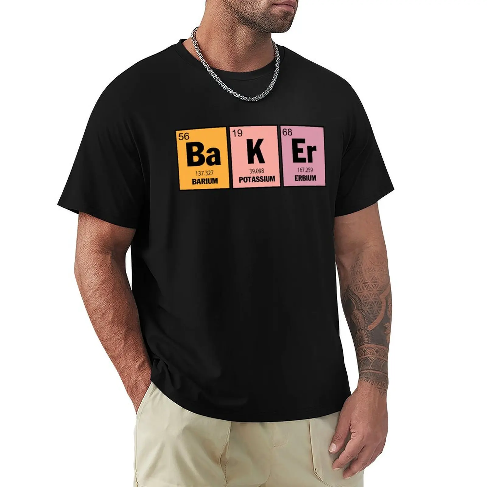 Baking Baker Periodic Table Chemistry Elements T-Shirt Soft Stretch Short Sleeve Top