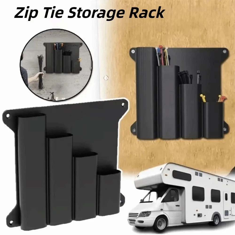 

Plastic Material Wall Hanging Storage Bracket High-Quality Wall Mounted Design Zip Tie Storage Bracket Sturdy Structure