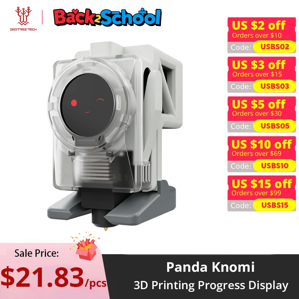 BIGTREETECH Panda Knomi Schermo di visualizzazione del progresso di stampa 3D Aggiornamento dello stato in tempo reale Personalizza UI OTA UPD per Bambulab A1 X1 P1