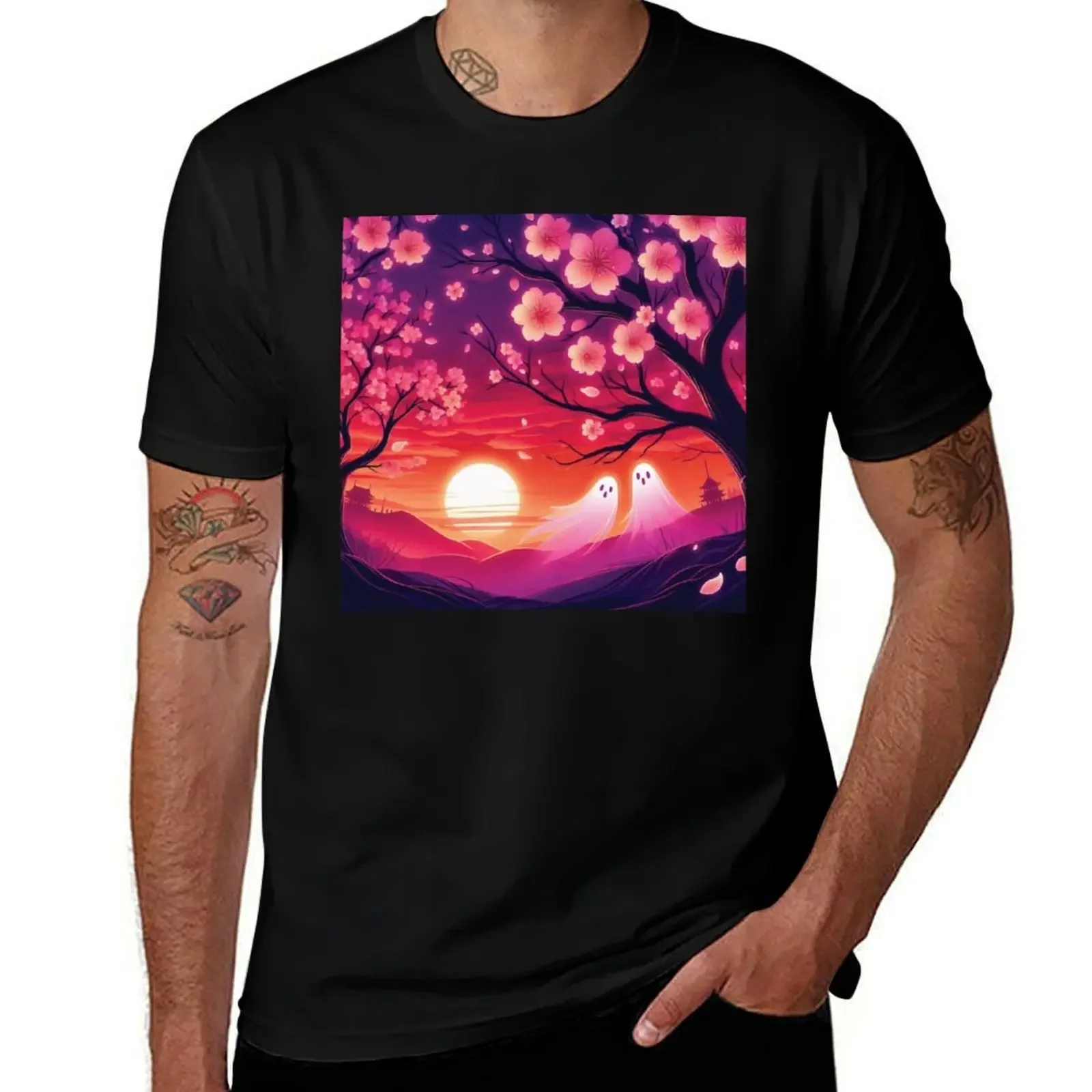 

Cherry blosom T-Shirt blacks tees oversized graphic tee funny gifts clothing for men