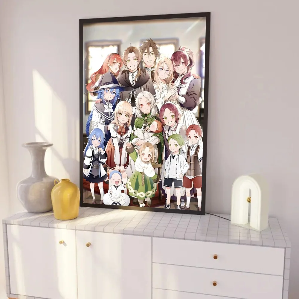 1 قطعة Mushoku Tensei ملصق فني ذاتي اللصق مقاوم للماء ورقة ملصق مقهى بار غرفة جدار ديكور