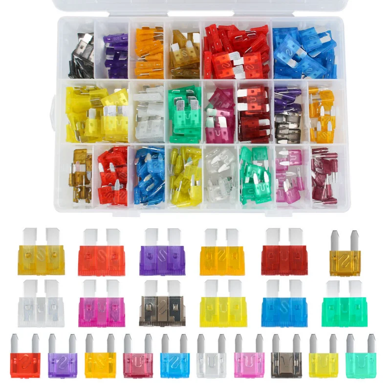 

420Pcs Electrical Auto Blade Fuse Assortment Kit Car Truck Motorcycle Boat Fuses ATC ATO Blades Auto Truck Automotive Fuse