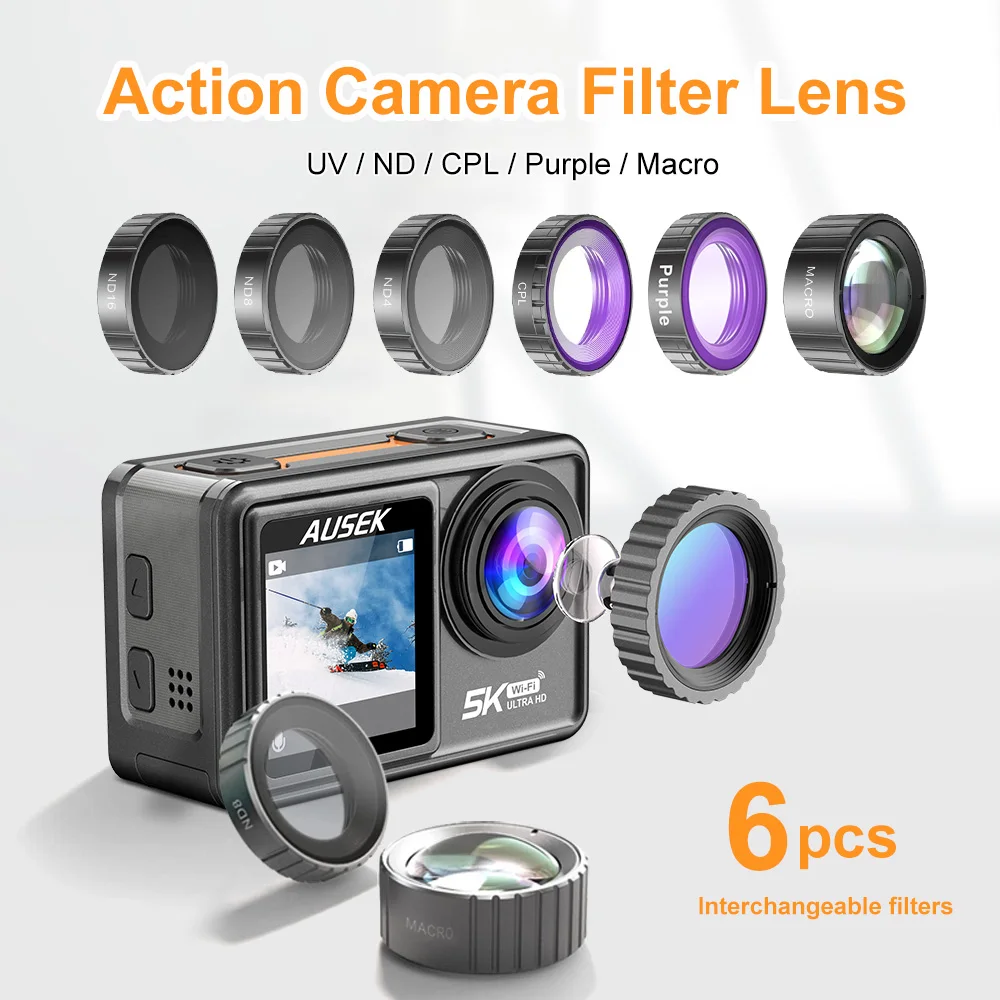 5K Action Camera 48MP EIS Optional 6 Filter 2