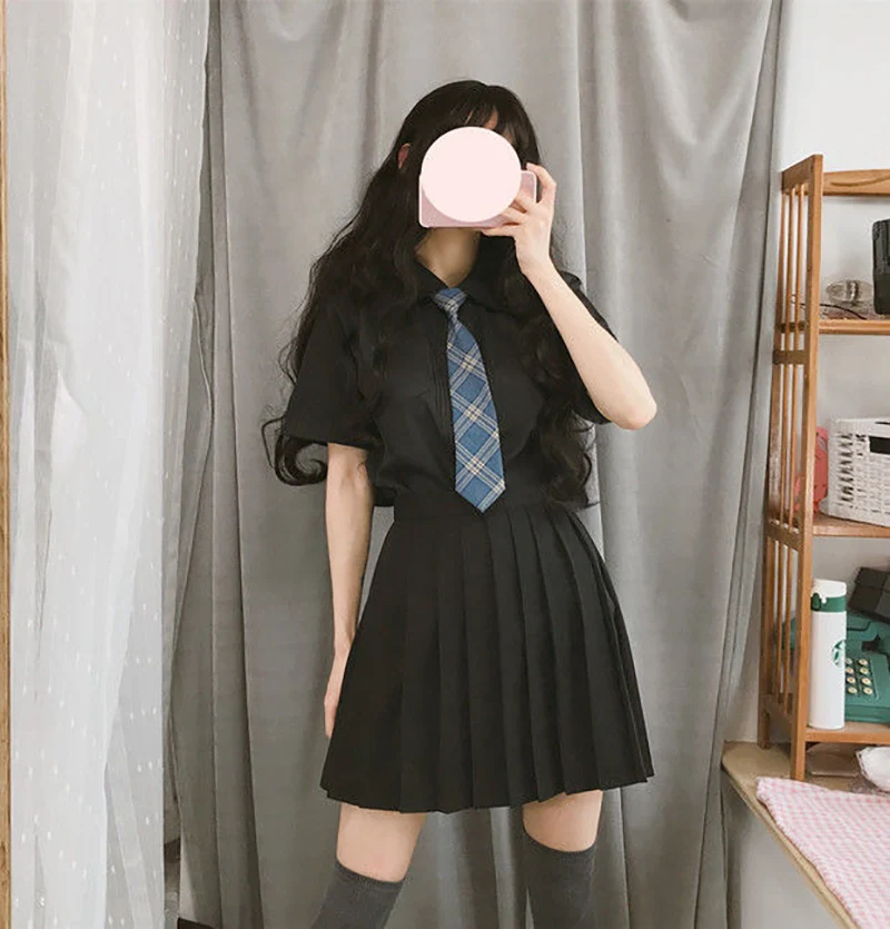 

plus Size Women's Black Belted Shirt Summer New Style Korean Commute Style Pure Color Loose Fit Long Sleeve Button up