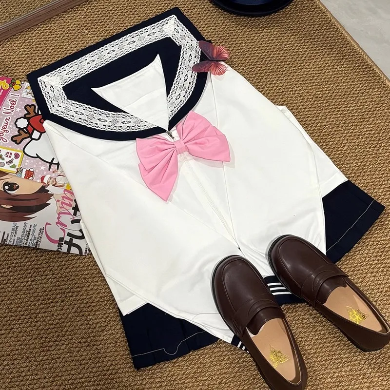Spitze Matrosenanzug Hohe Qualität JK Uniform Set Lange/Kurzarm Seifuku Japanische Koreanische Rolle Spielen Schule Student Kleidung cosplay