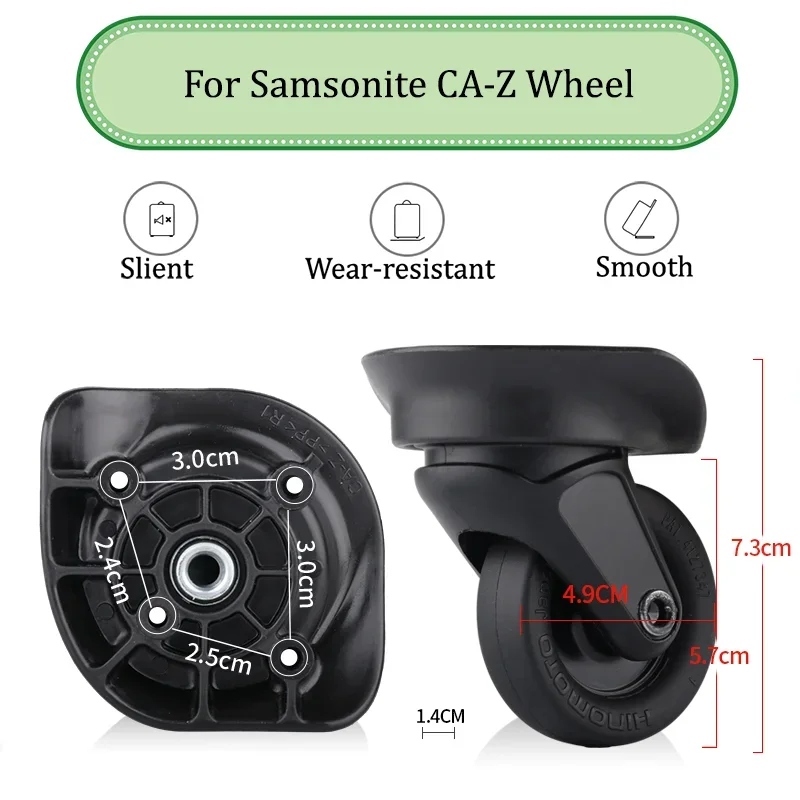 

Suitable For Samsonite CA-Z Universal Wheel Trolley Case Wheel Replacement Luggage Pulley Sliding Casters Wear-resistant Repair