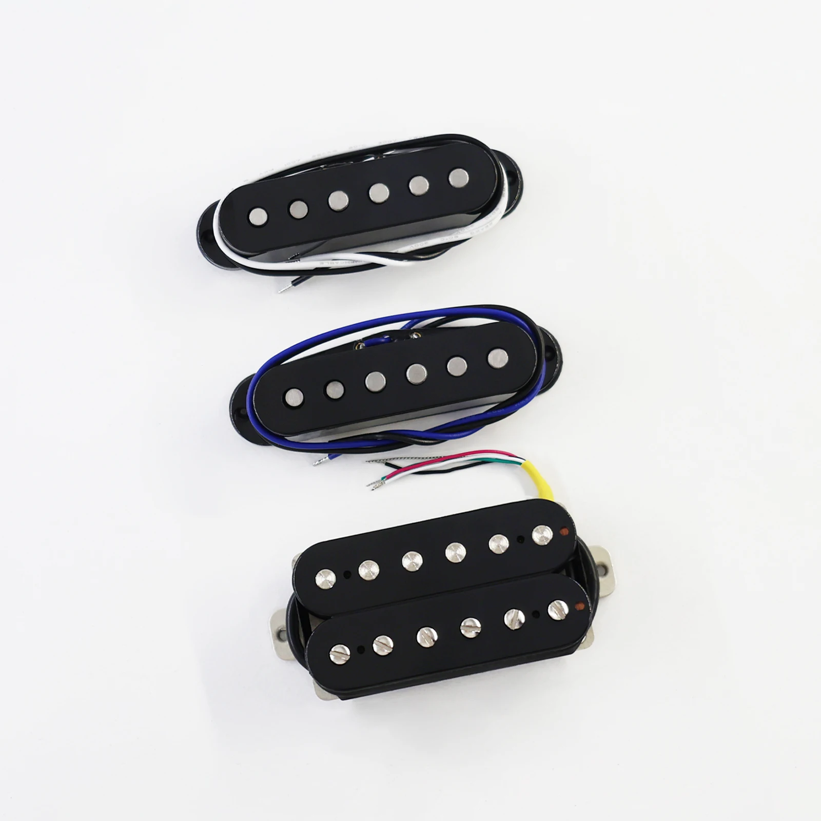 PHRILAM Alnico 5 Staggered HSS Pickup Set, Humbucker & Single Coil Pickups for SSH Strat ST Style Electric Guitar Replacement