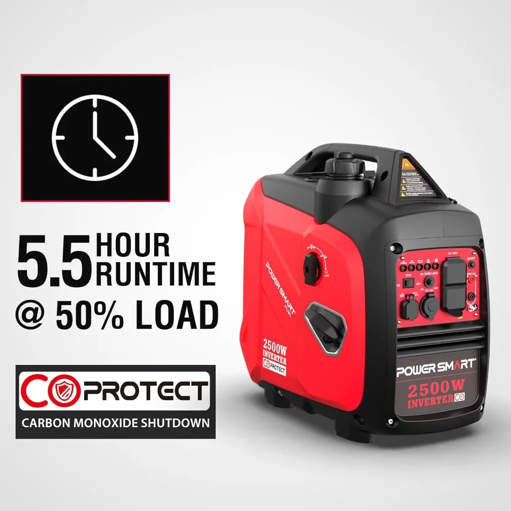 2500-Watt Portable Inverter Generator with Quiet Technology and CO Protect