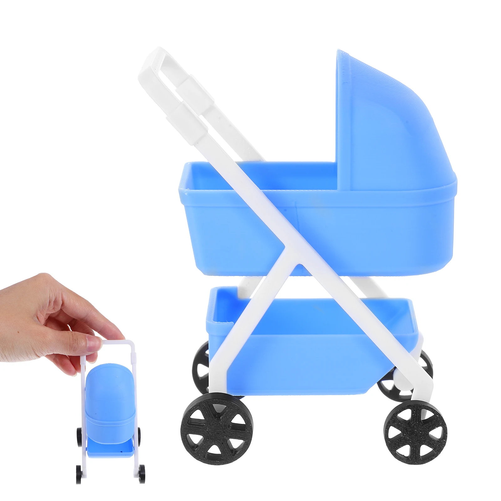 

Mini Cradle Car Cartoon Stroller Baby for Carriage Plastic Babydoll Carseat Child