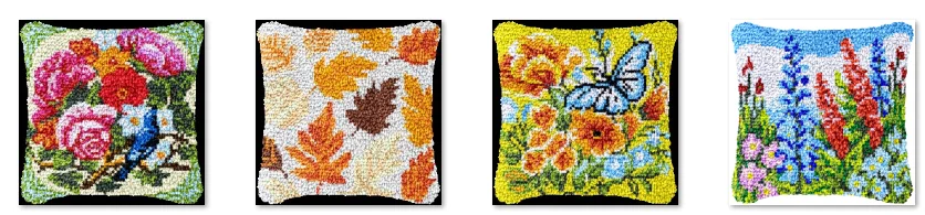

Latch hook rug kits with Pattern Cross stitch embroidery kit Footprint Carpet with your needlework Butterfly Birds 43-43