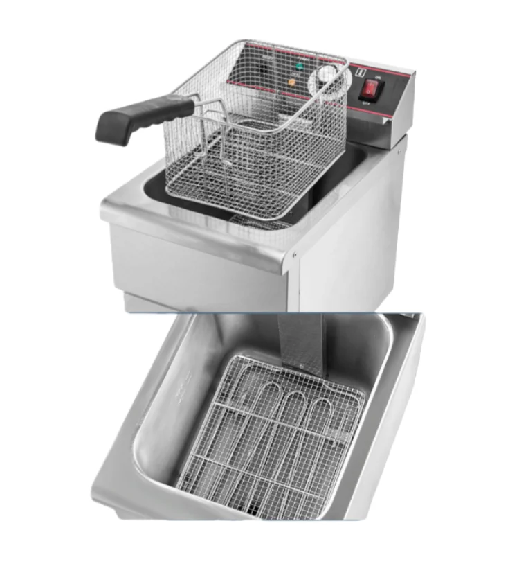 Reliable Commercial Grade Electric Stainless Steel Oil Drain Valve Corn Dog Fryer 3.25KW for Frying Potatoes/French 5