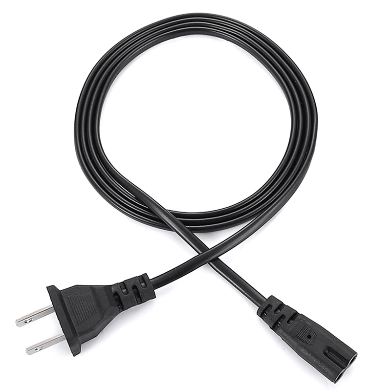 EU Plug to IEC320 C7 Power Extension Cable 2Pin for Notebook Charger & Audio Devices