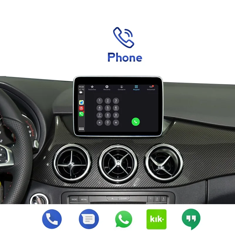 Decoder Box per Mercedes Benz C W204 2008-2010 NTG 4.0 4.5 5.0 Wireless CarPlay Android Auto Radio Mirror Link funzione AirPlay