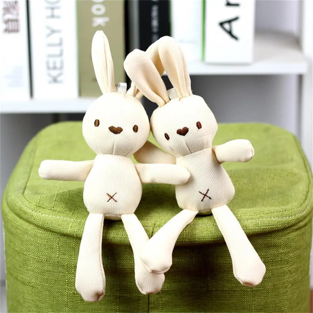 20cm Plush Toy Key Chains Animal Rabbit Doll PP Cotton Baby Girl Appease Bunny Doll Baby Toy Keychains Bag Hanging