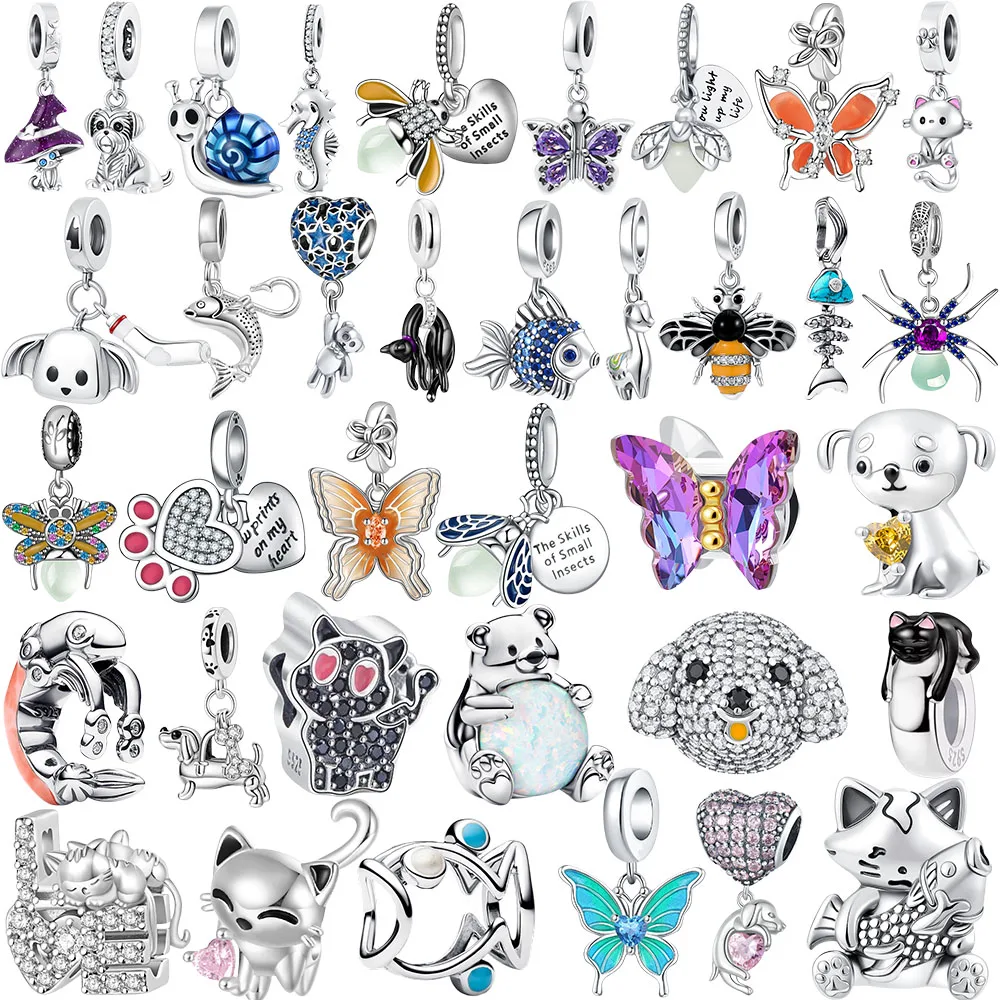 2025 New Glow-in-the-dark Firefly Cute animal Dangle Charm Pendant Bead Fit Original Bracelet Women Jewelry Gift DIY Accessories