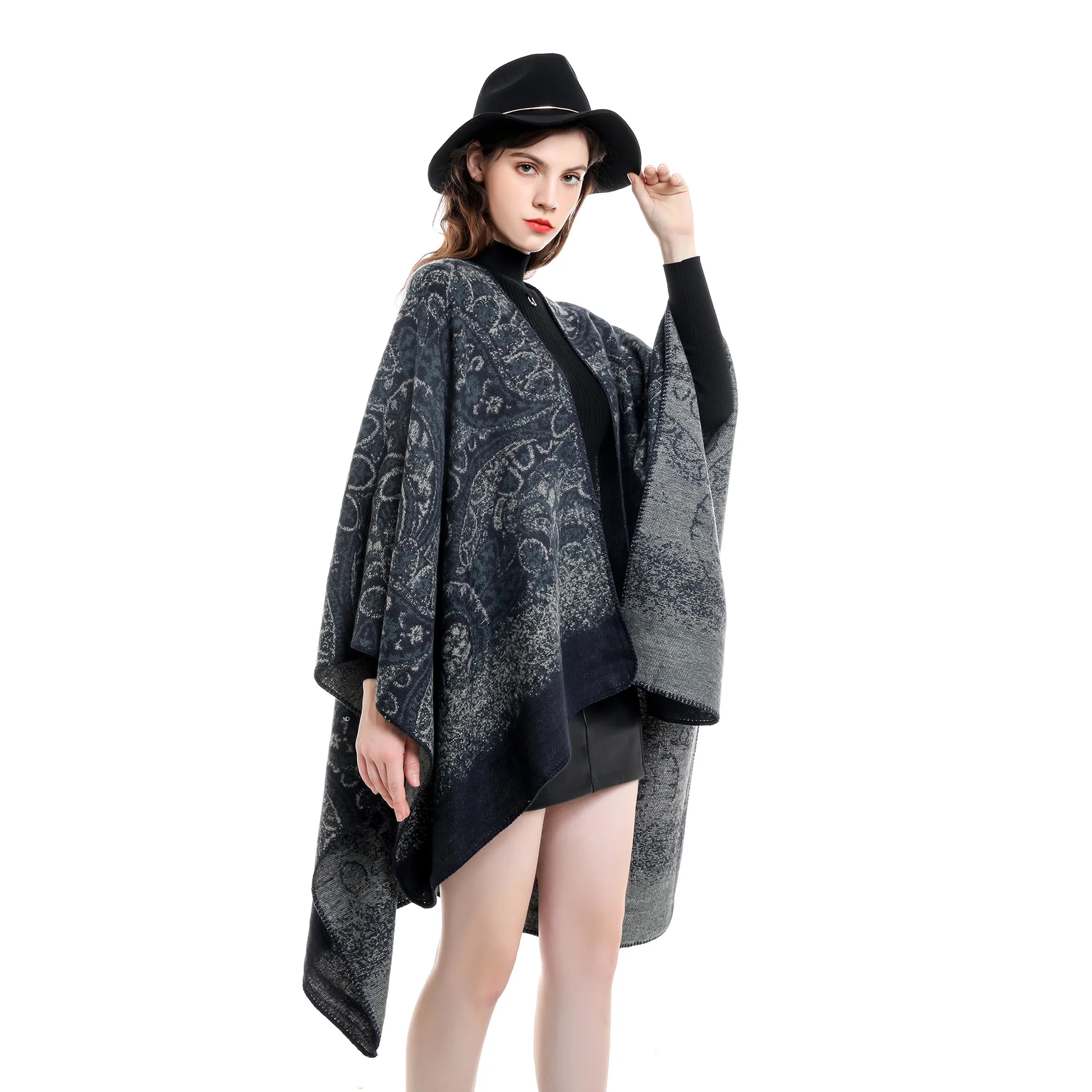 

New Brand Women Two-Sided Print Scarf Imitation Cashmere Soft Warm Pashmina Shawl Winter Coldproof Windproof Blanket Scarf Wh3