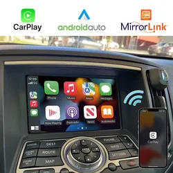 QX70 Q70 G37 G35 FX35 FX30d IOS16 Apple CarPlay Wireless For Infiniti Android Auto Mirror Link Factory Radio Retrofit Adapter