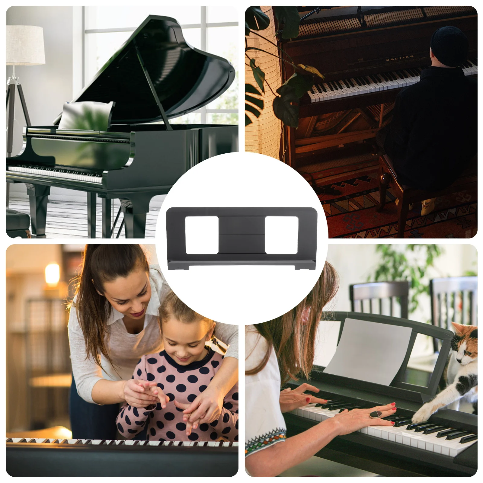 

Music Book Stand Premium Abs Durable Lightweight Compact Design For Sheet Music Keyboard Electronic Piano Portable Score