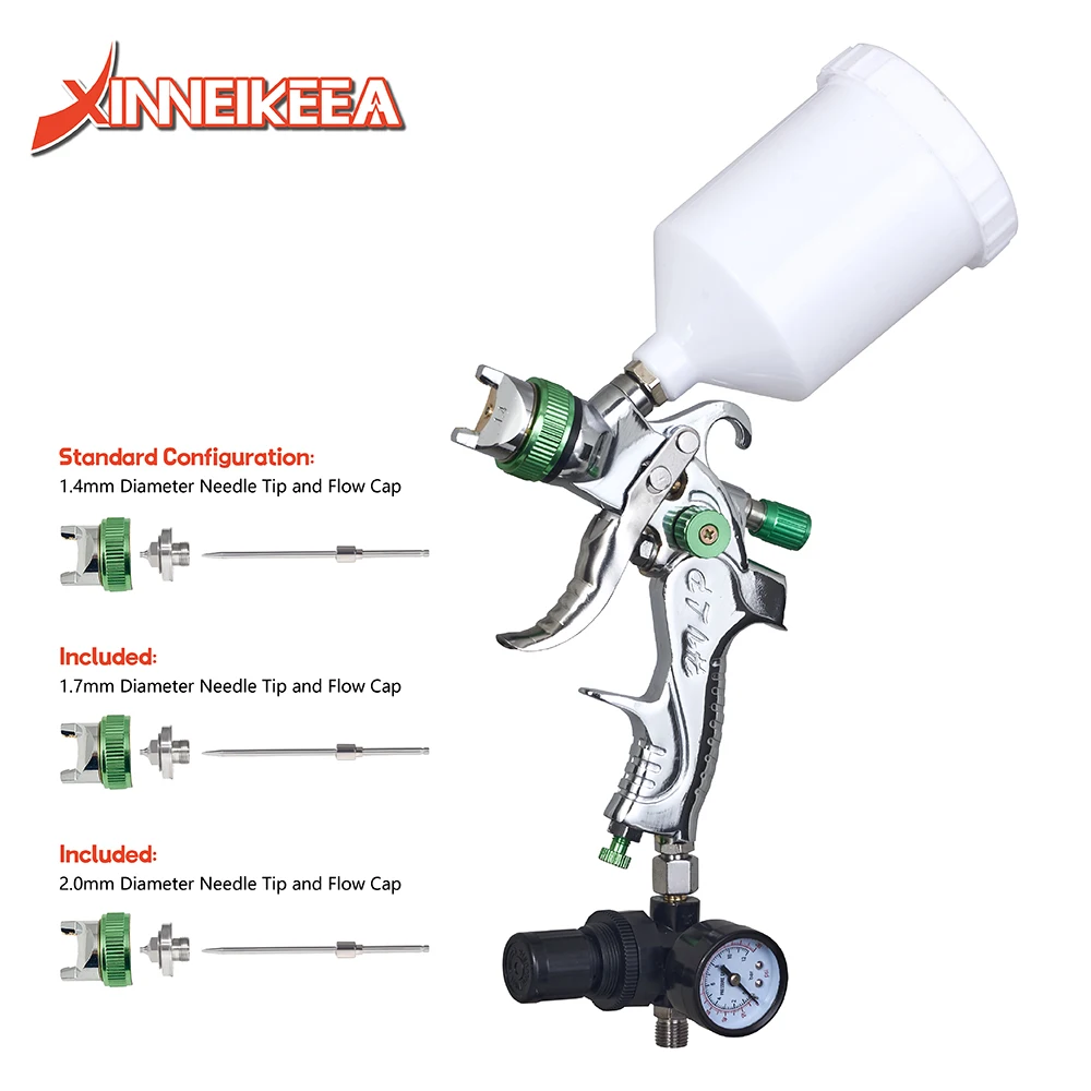 Nuovo ugello pneumatico HVLP per pistola a spruzzo per protezione ambientale 1.4 1.7 2.0mm capacità annaffiatoio 600ml pistola a spruzzo per auto per mobili