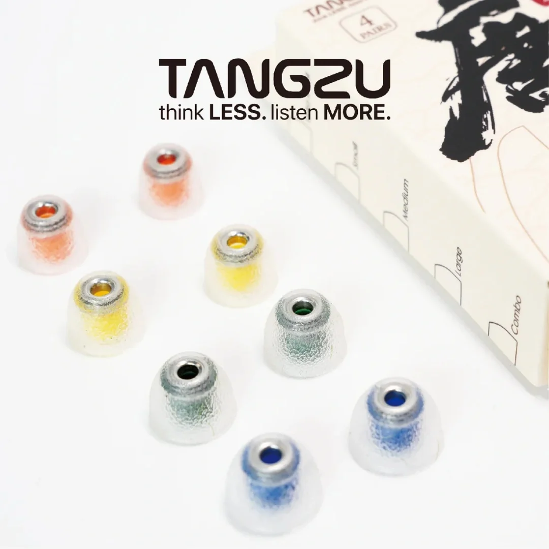 TANGZU TANG SANCAI NOBLE Stainless Steel Edition Liquid Silicone Hybrid Eartips with Optimized Variable Bore 4pairs