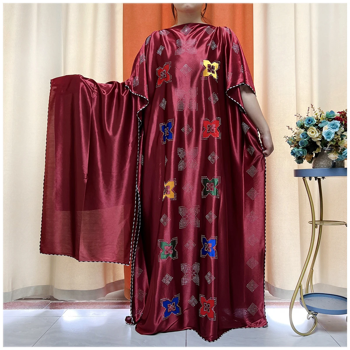 Abaya africana com lenço para mulher, kaftan, roupas islâmicas, vestido muçulmano, Mubarak embutidos, Dubai, luxo