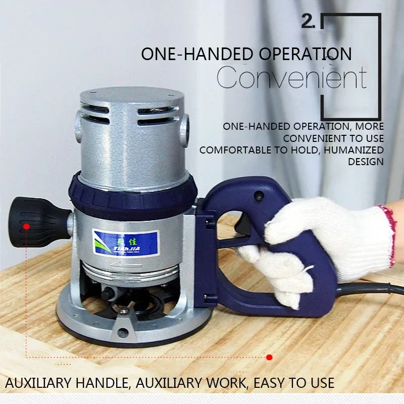 1PC Woodworking Engraving Machine 220V/1800W Trimming Machine Woodworking Cutting Hole Slotti