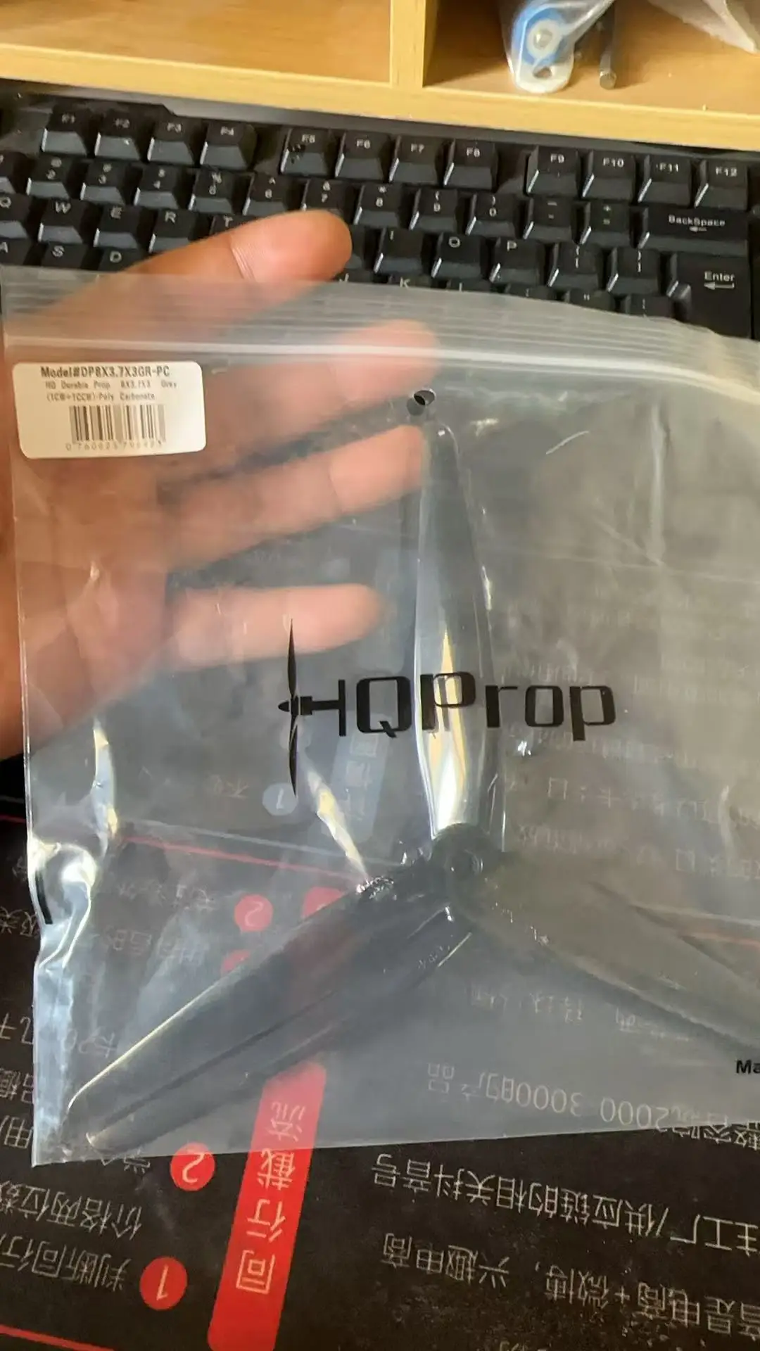 2/10pcsHQprop 8x3.7x3 8-inch Propellers Shaft 3-Blade Props For RC DIY Parts FPV Racing Drone Blade Accessories