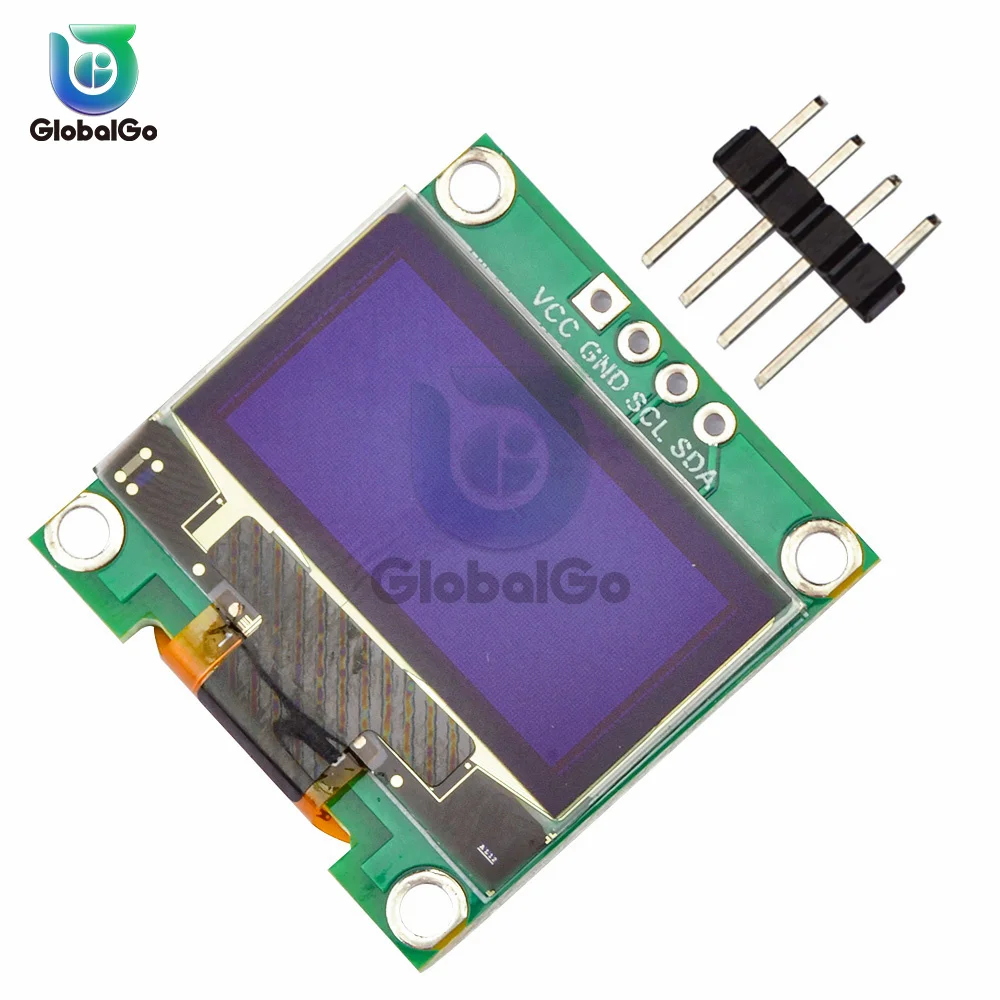 0.96 인치 OLED 모듈 IIC/I2C 인터페이스 드라이버, 128X64 12864 LCD 스크린 보드 arduino용 흰색 파란색 디스플레이