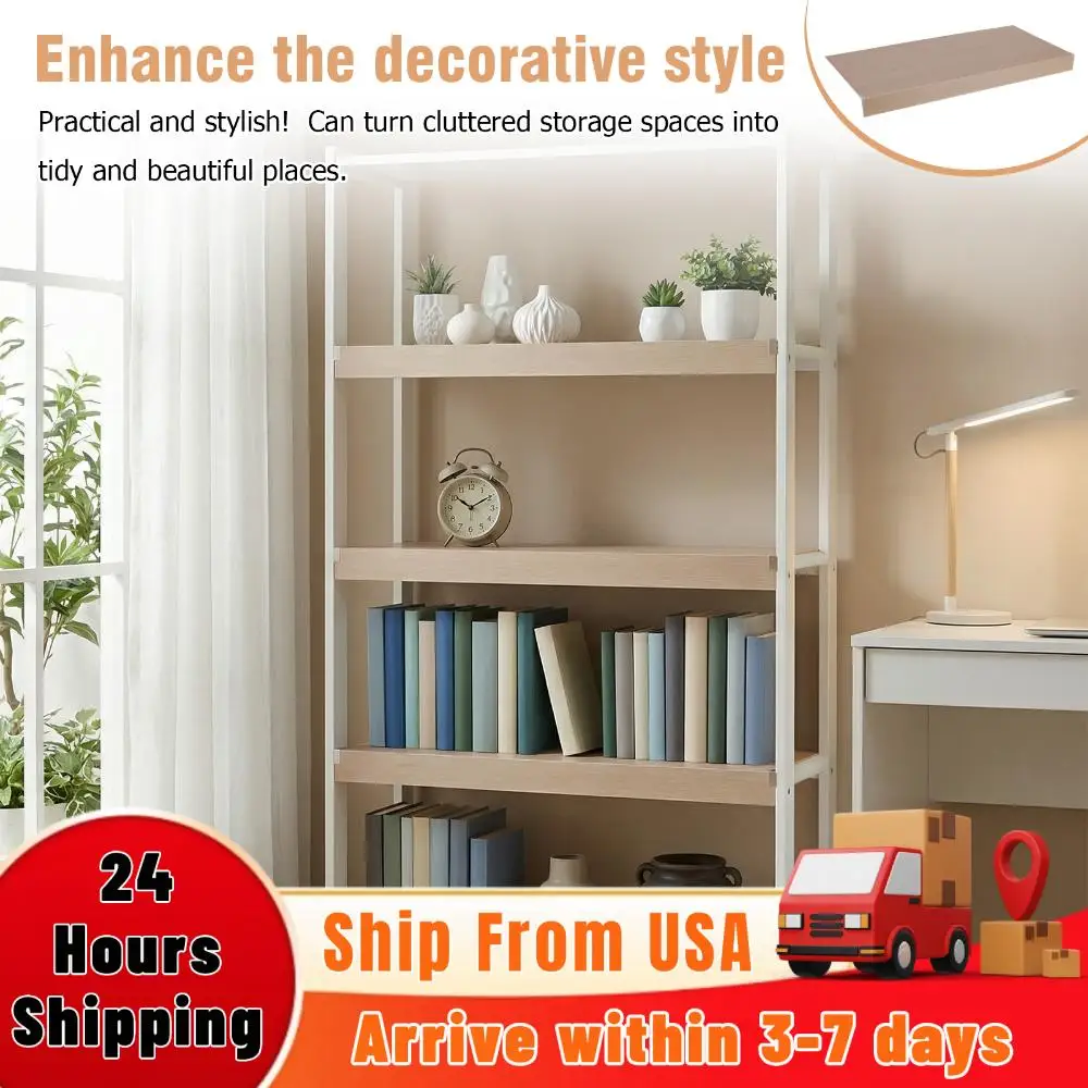 

4 шт. чехлов для полок из ПВХ, толщиной 0,32 дюйма, имитация дерева, легко чистятся и устанавливаются, для организации пространства на кухне, в ванной и дома.