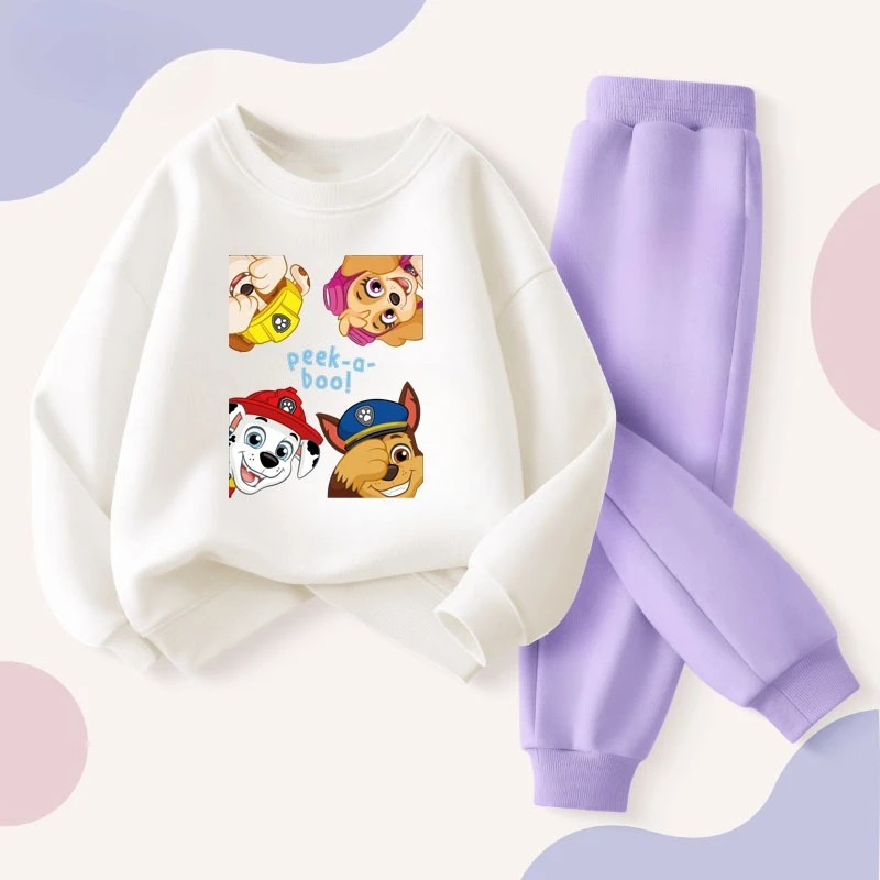 2026 New PAW Patrol Children's Casual Hoodies Sets Boys and Girls' Pullover Long Pant Two Piece Suit Kids Breathable Sweatsuit