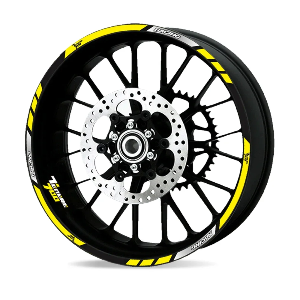 Motorcycle Reflective Wheel Sticker Hub Decals Rim Stripe Tape Kit For Yamaha Tenere700 World Raid Tenere 700 XTZ 07 T7