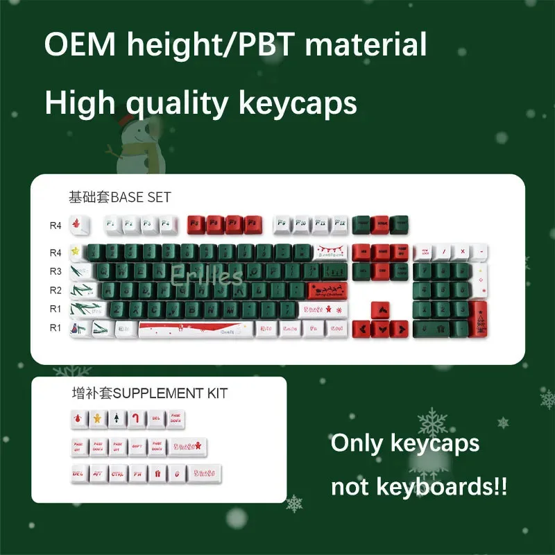 mechanical key caps for gamer Keyboard keycap full set of box 117 keys OEM high thermal sublimation key caps 61/104 key matching