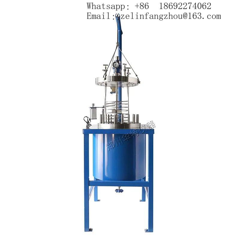 2L High Pressure Stainless Steel Double Jacket Electric Heating Stirring Reactor Adjustable Voltage Power Customizable