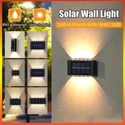 1~12PCs Solar Wall Lamp Outdoor Lighting Street Lamp Solar Powered Waterproof Solar Led Light  for Courtyard Garden Decoration