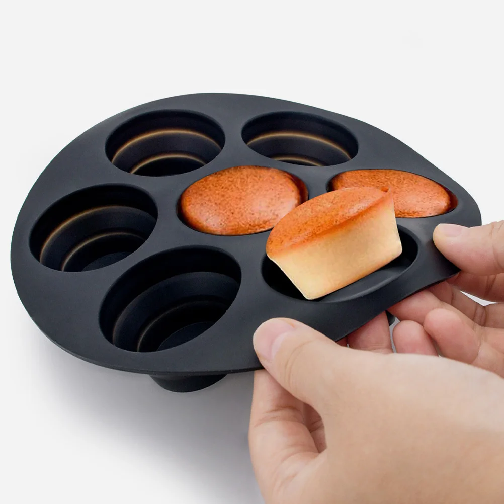 

3Pcs Silicone Cupcake Baking Pan 7-Cup Nonstick Muffin Mold Air Fryer Tray Reusable Baking Cups Silicone Muffin Pan