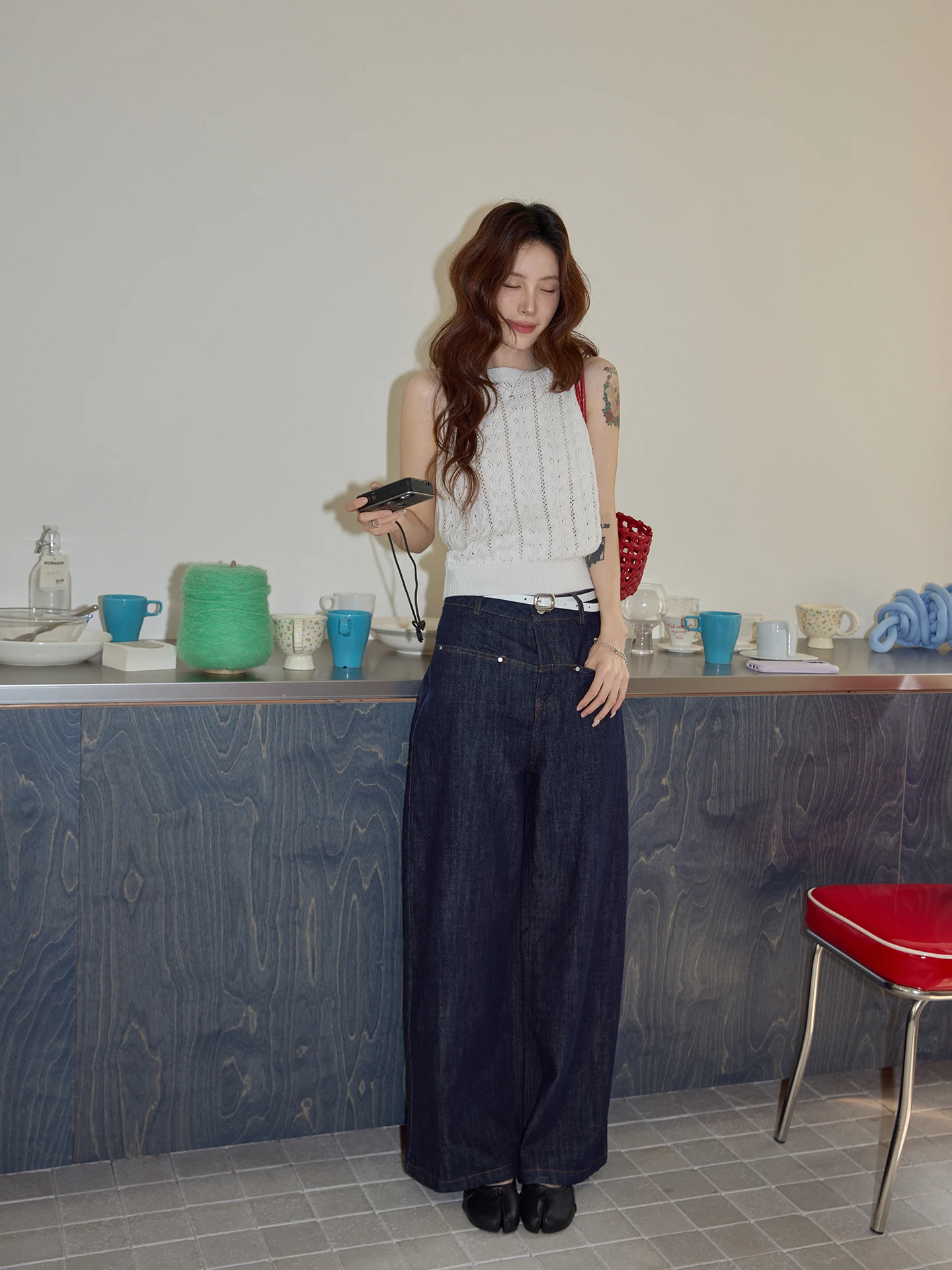 

High Waist Straight Leg Blue Jeans Women's Casual Loose Wide Leg Long Pants Summer Vintage Style Comfortable Fit Ladies Jeans